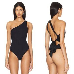 Can't Stop Me Asymmetrical Bodysuit NWT Size S BLACK